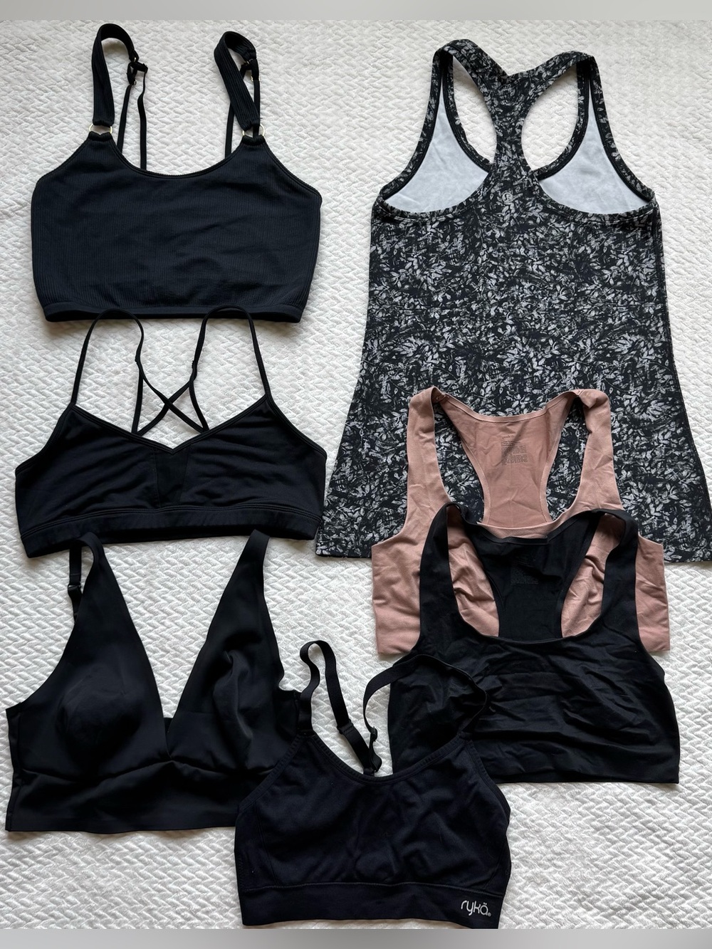 Sport Bra Bralette Top Bundle Lot 7 Size M Lululemon Auden Ryka Aerie Crz Yoga
